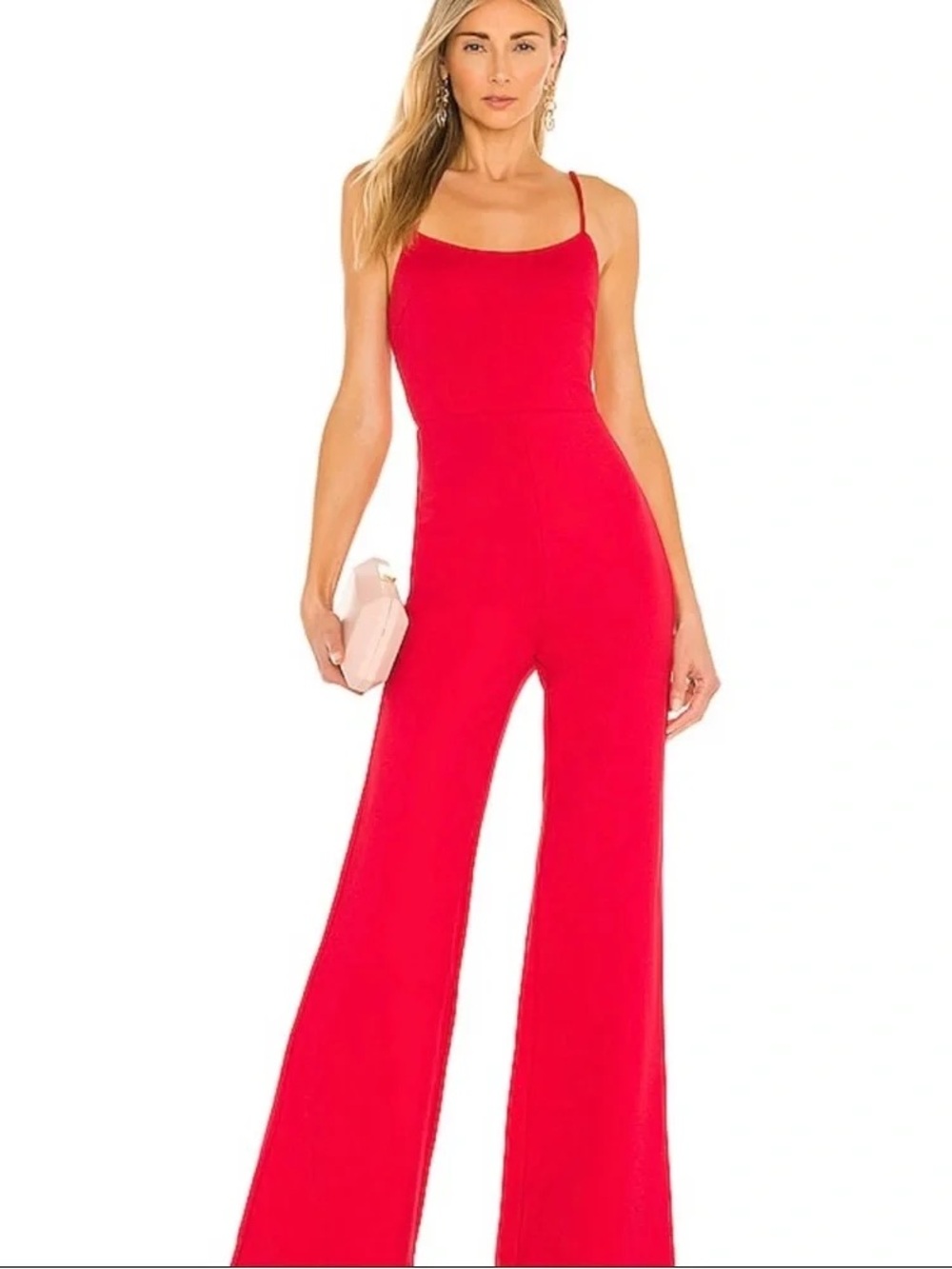 Lovers and Friends Wide-Leg Red Jumpsuit with Spaghetti Straps - like new